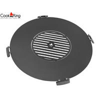GRILLPLATTE für Feuerschale 102 cm mit Grillrost 50 cm und 4 Griffen - Rostfarben, Metall (102/102cm) - Cook King