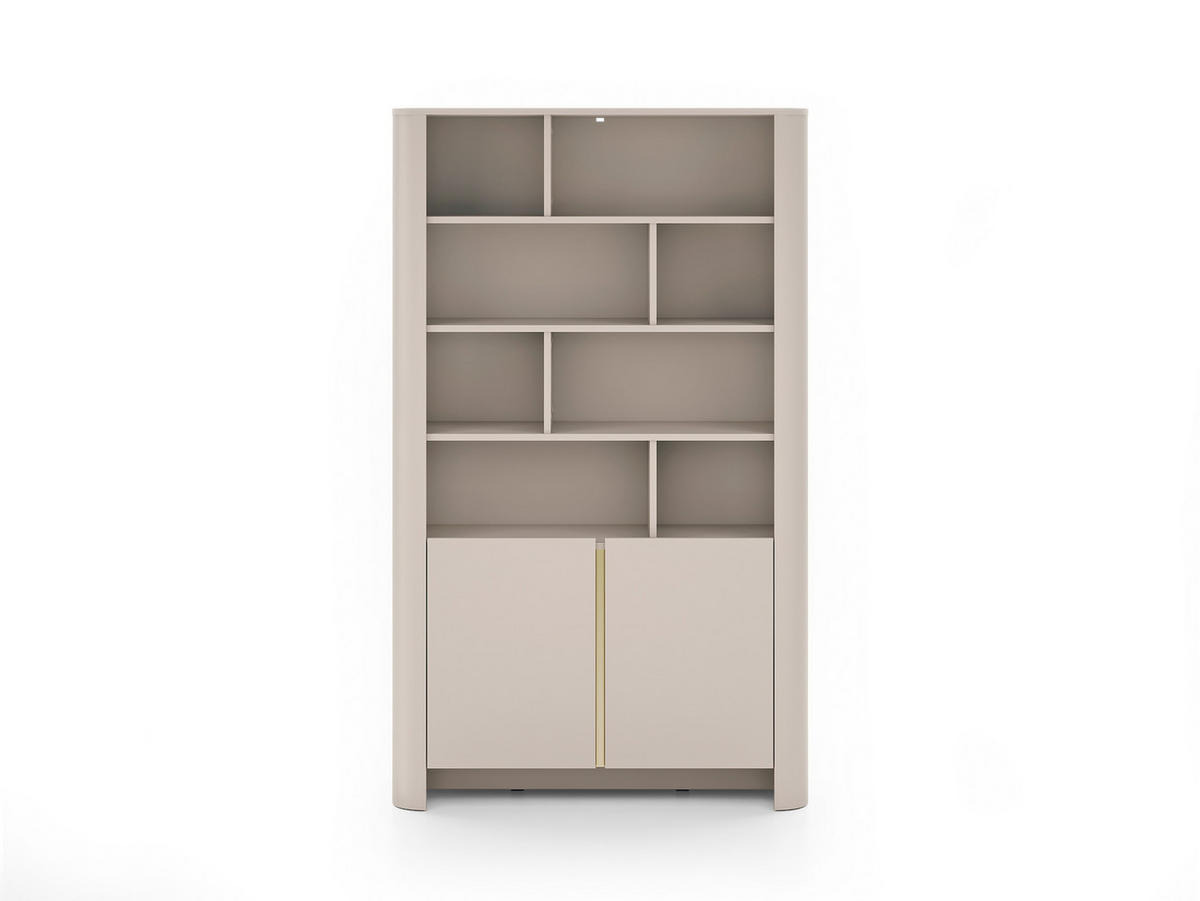 BÜCHERREGAL Fari Kaschmir - Kaschmir/Schwarz, Holzwerkstoff (103/170/39cm) - Bettso