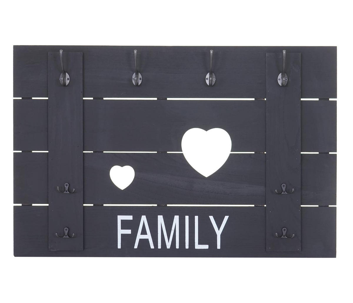 WANDGARDEROBE FAMILY SHABBY-LOOK Grau - Grau, Holz (90/60/3cm) - MCW