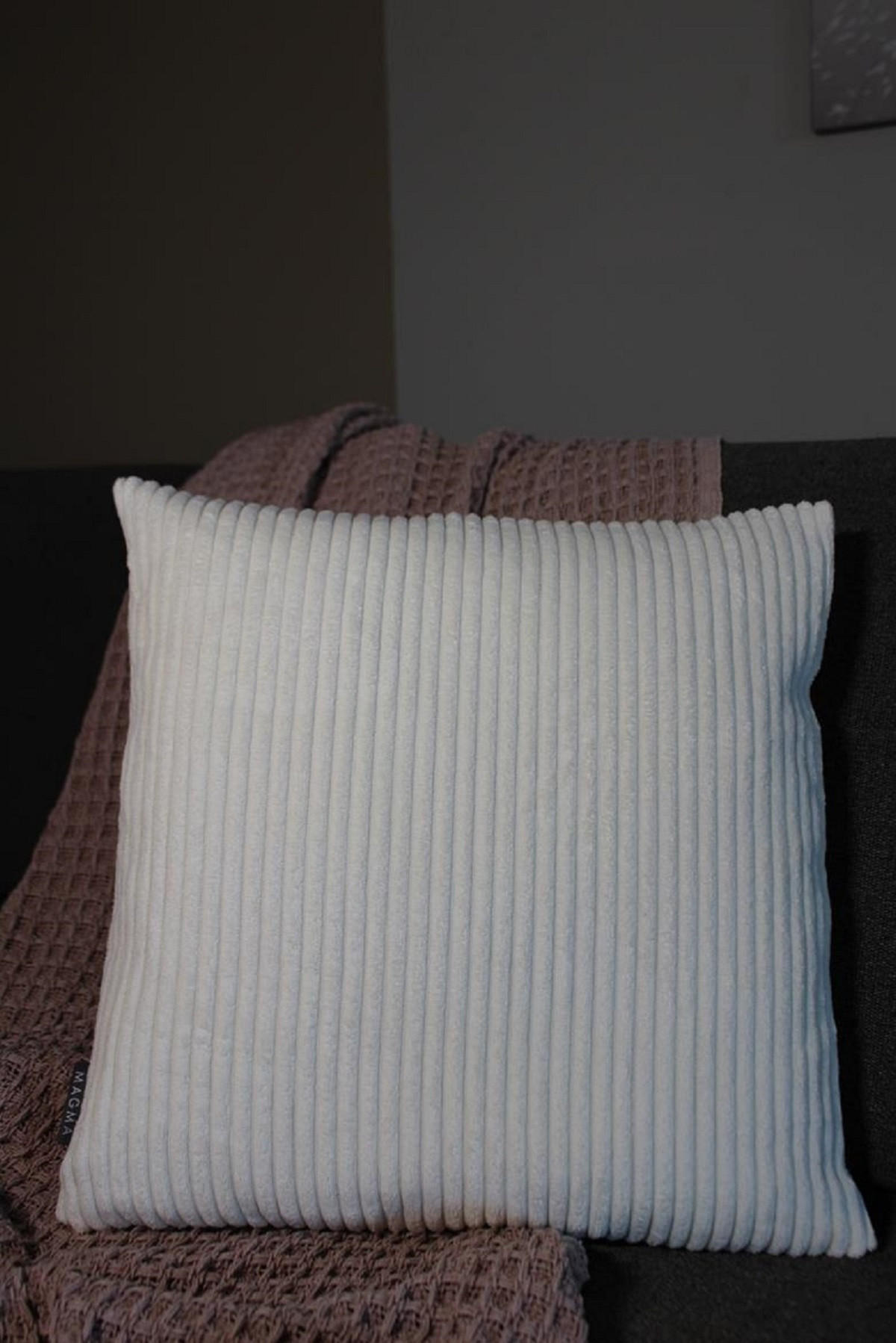 KISSENHÜLLE Shara Cord Look elfenbein - Creme, Textil (45/45cm) - Magma Heimtexx