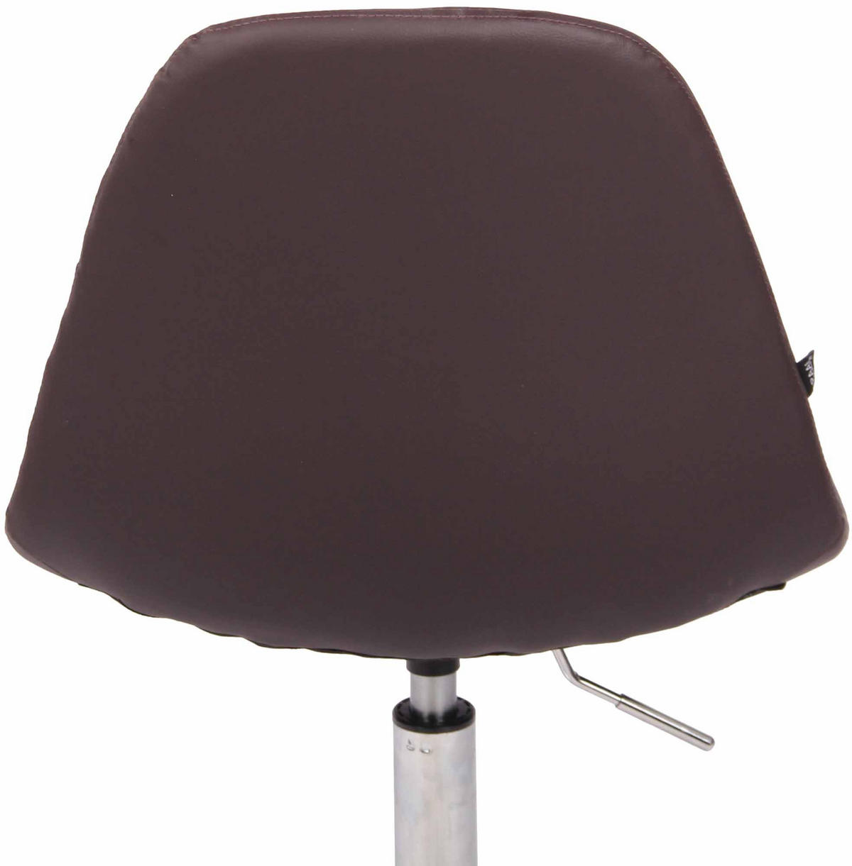 DREHSTUHL Lederlook braun - Chromfarben/Braun, Textil/Metall (47/79/56cm) - CLP