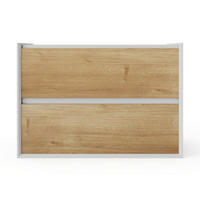 WASCHBECKENUNTERSCHRANK - 80 cm x 45.6 cm - Holz, Platte - Naturfarben Hell, Weiß - LANNICK - Naturfarben/Weiß, Holz (80/55/45.6cm) - Vente-Unique