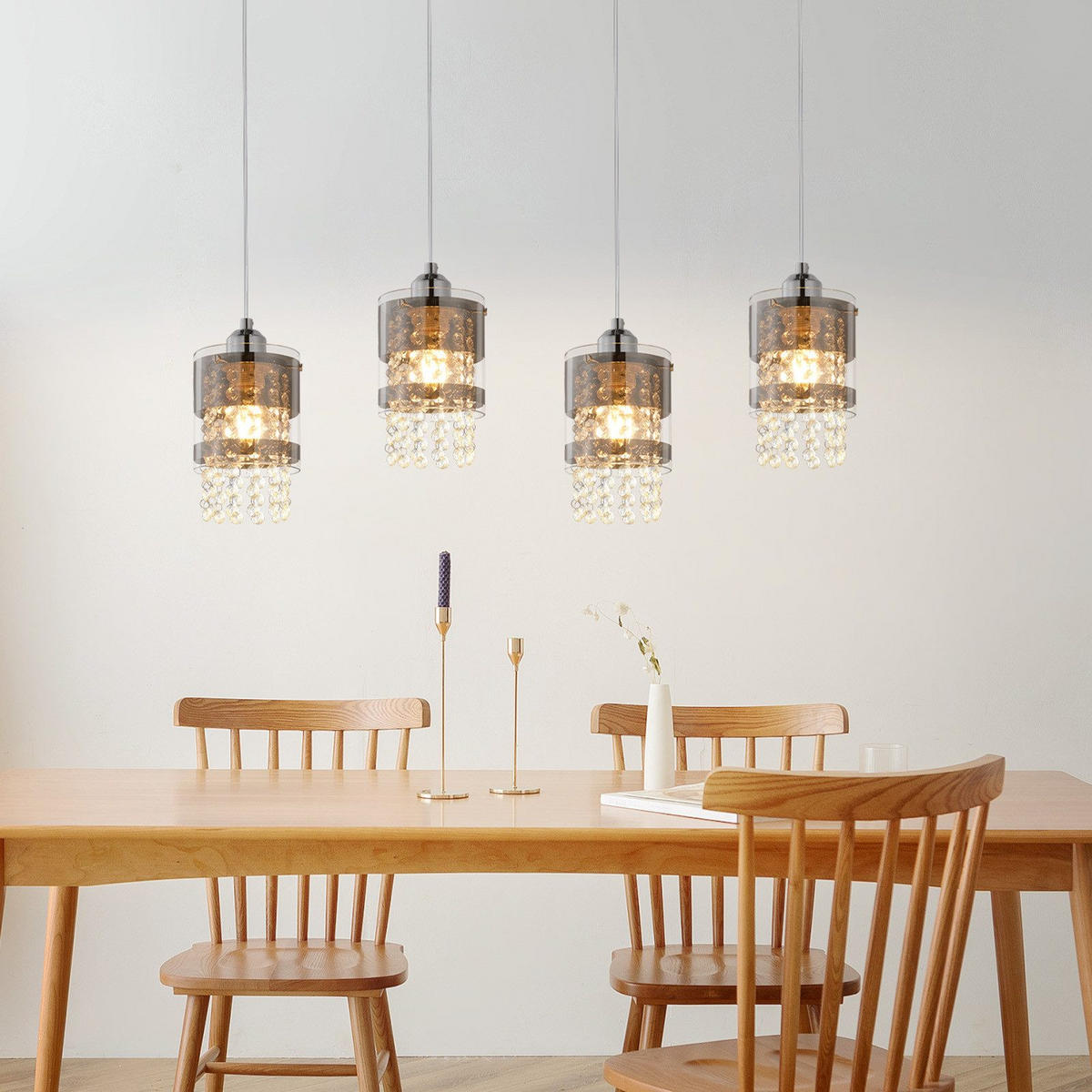 PENDELLEUCHTE Gabriel 86/12/177 cm - Silberfarben, Metall (86/12/177cm) - ZMH