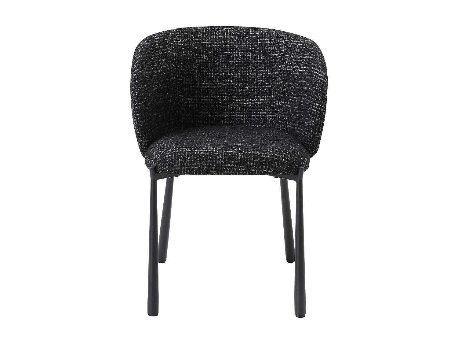 STUHL - 59 cm x 56.5 cm - Stoff - Schwarz - SIJOLA - Schwarz, Textil (59/78.5/56.5cm) - Vente-Unique