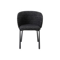 STUHL - 59 cm x 56.5 cm - Stoff - Schwarz - SIJOLA - Schwarz, Textil (59/78.5/56.5cm) - Vente-Unique
