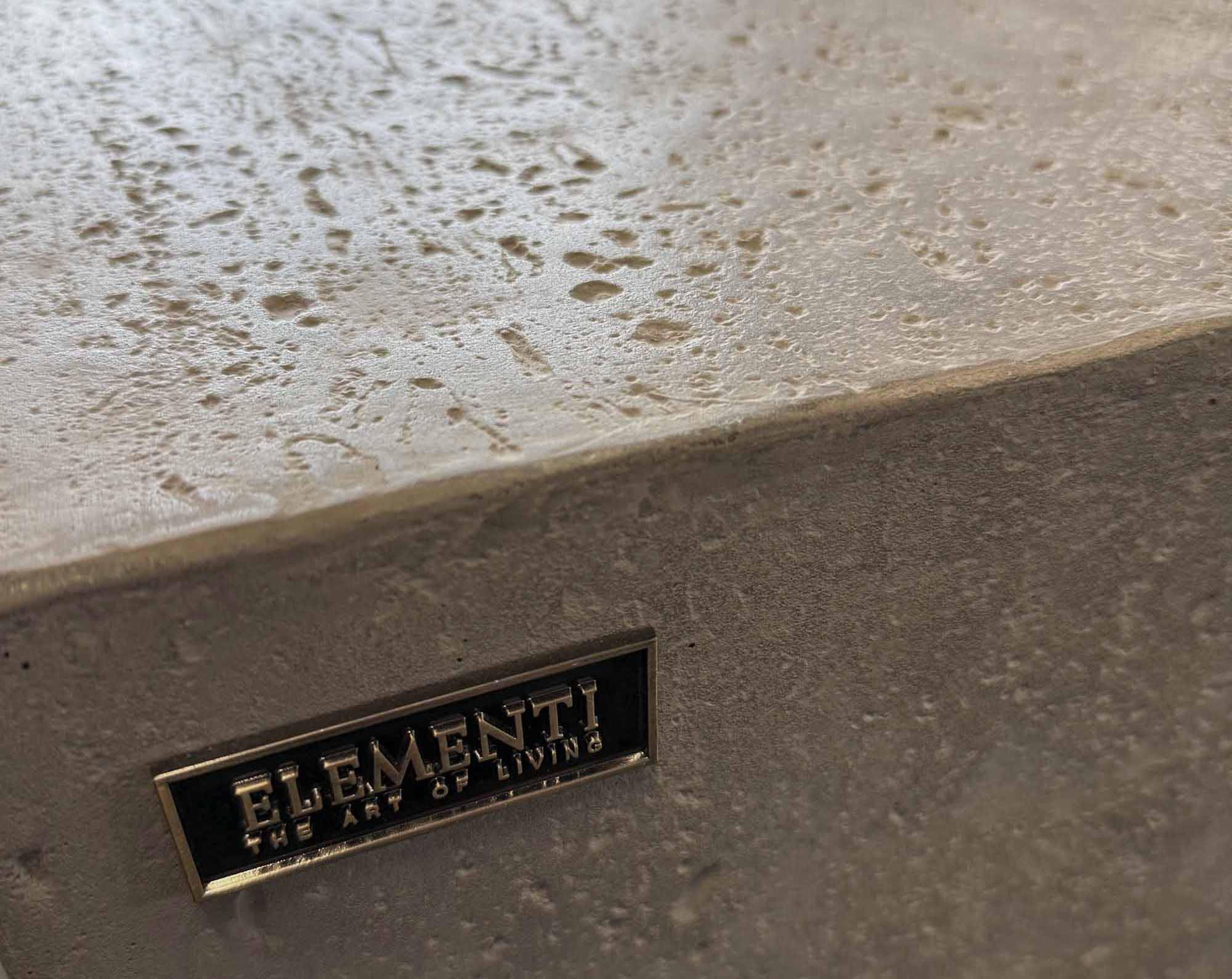 FEUERSTELLE Ubinas in Beton-Optik grau aus Faserbeton - Grau, Stein (86/46/147cm) - Elementi