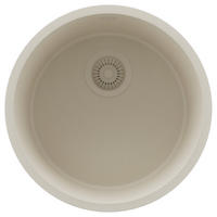 SPÜLBECKEN RUND Valletta Slim, 2-er set Beige 46/46 cm 1 Becken + Ablauf-Set ab 50er Unterschrank - Beige, Kunststoff (46/20/46cm) - Primagran