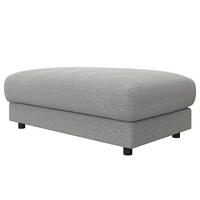 POLSTERHOCKER - Hellgrau/Schwarz, Textil (107/41/77cm) - home24