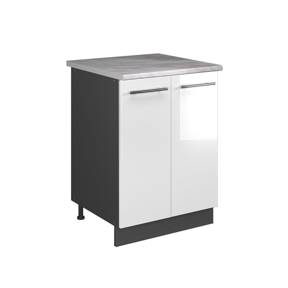 Vicco SKŘÍŇKA POD DŘEZ Fame-Line, Bílá vysoký lesk/Antracit, 60 cm
