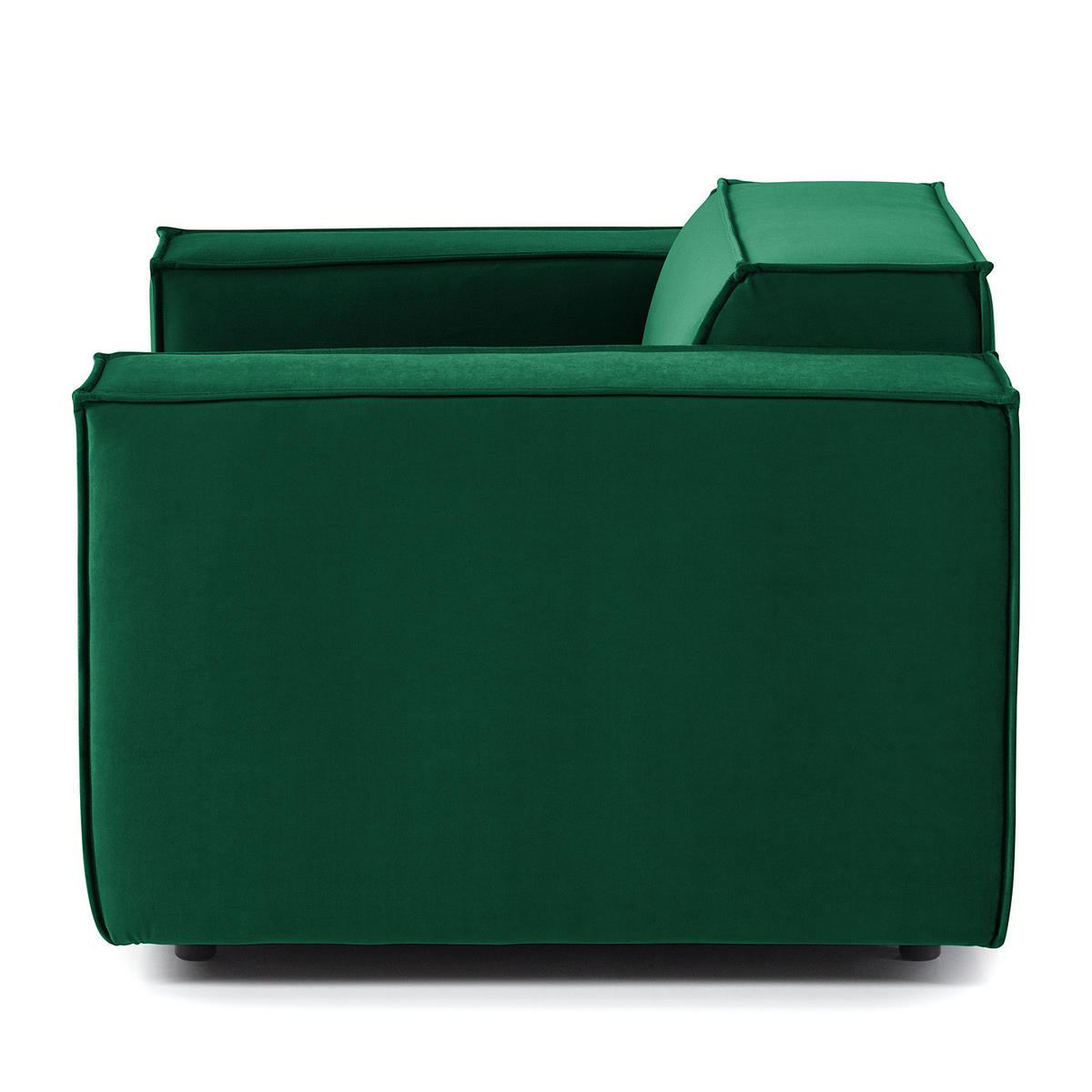 SESSEL - Dunkelgrün/Schwarz, Kunststoff/Textil (120/70/96cm) - home24