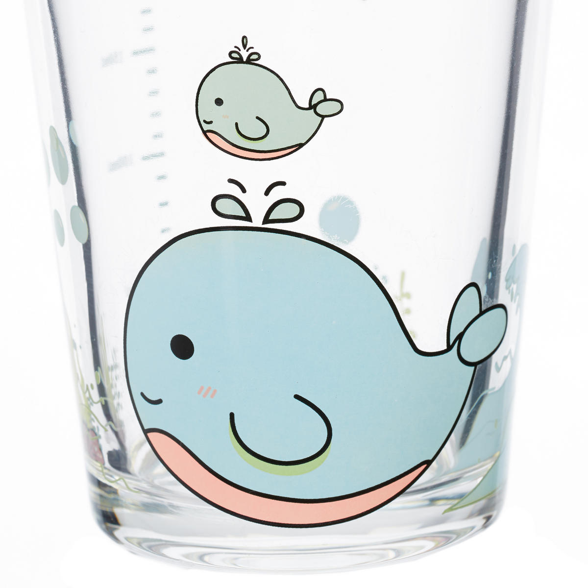 GLAS Transparent turkos rosa 4-pack valmotiv - Transparent, Glas/Plast (1.8L) - Relaxdays