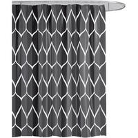 DUSCHVORHANG Schwarz Tropfen Muster 80 x 180 cm Polyester Badezimmer - Schwarz, Textil (180/80cm) - MCBOSON
