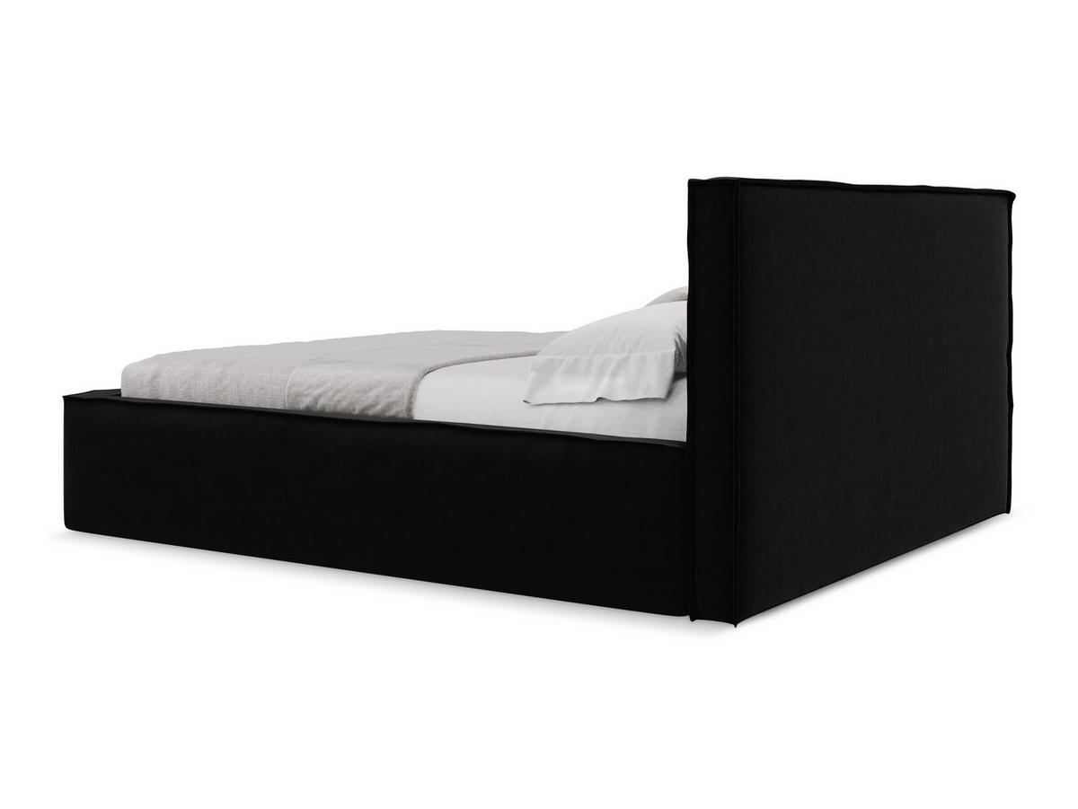 POLSTERBETT mit Bettkasten und Lattenrost 160x228 Schwarz - Schwarz, Kunststoff/Textil (140/200cm) - Makamii
