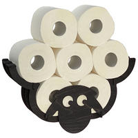 TOILETTENPAPIERHALTER Schaf Wand Schwarz Holz - Schwarz, Holz (40/22/11cm) - DanDiBo