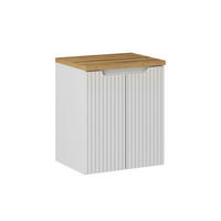 SKŘÍŇKA POD UMYVADLO 50cm Riva Bílá a dřevo - bílá, kompozitní dřevo (50/57/40cm) - Petits-meubles