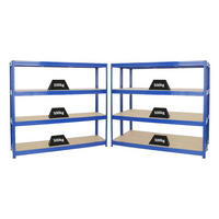 SCHWERLASTREGAL Dino 3er-Set mit 3x 180x200x45 cm Fachlast 500 kg Blau - Blau, Metall (600/180/45cm) - PROREGAL