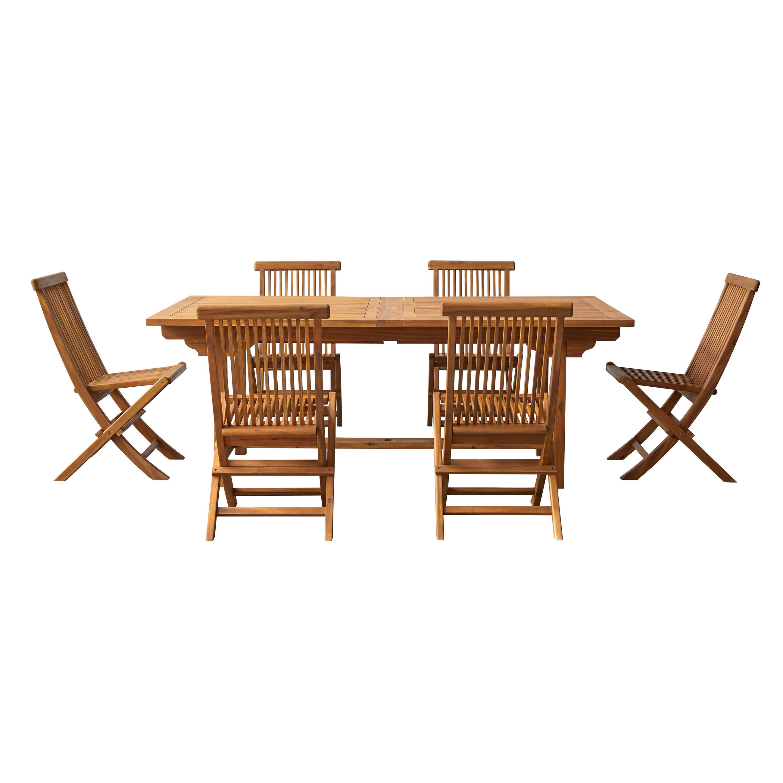 GARTENMÖBEL-SET 4-tlg Capri Braun aus Akazie - Braun, Holz - Tikamoon