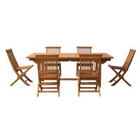 GARTENMÖBEL-SET 4-tlg Capri Braun aus Akazie - Braun, Holz - Tikamoon