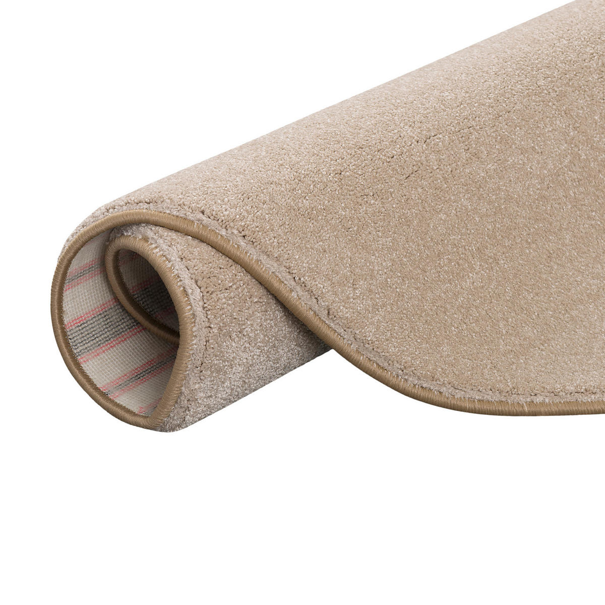 HOCHFLOR LUXUS VELOURS TEPPICH TOUCH RUND - Naturfarben, Textil (100/100cm) - Snapstyle