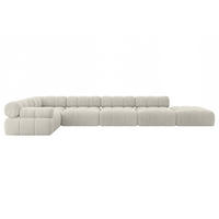 ECKSOFA modulares Sofa Felto-L3 - 475x190x70 cm Creme Cord - Hellgrau/Creme, Holzwerkstoff/Textil (475/190cm) - ALTDECOR