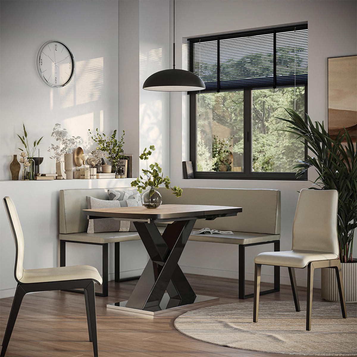 ESSZIMMER-ECKBANK Ravon Cashmere 120 x 150 cm - Kaschmir, Textil (120/87/150cm) - Vicco