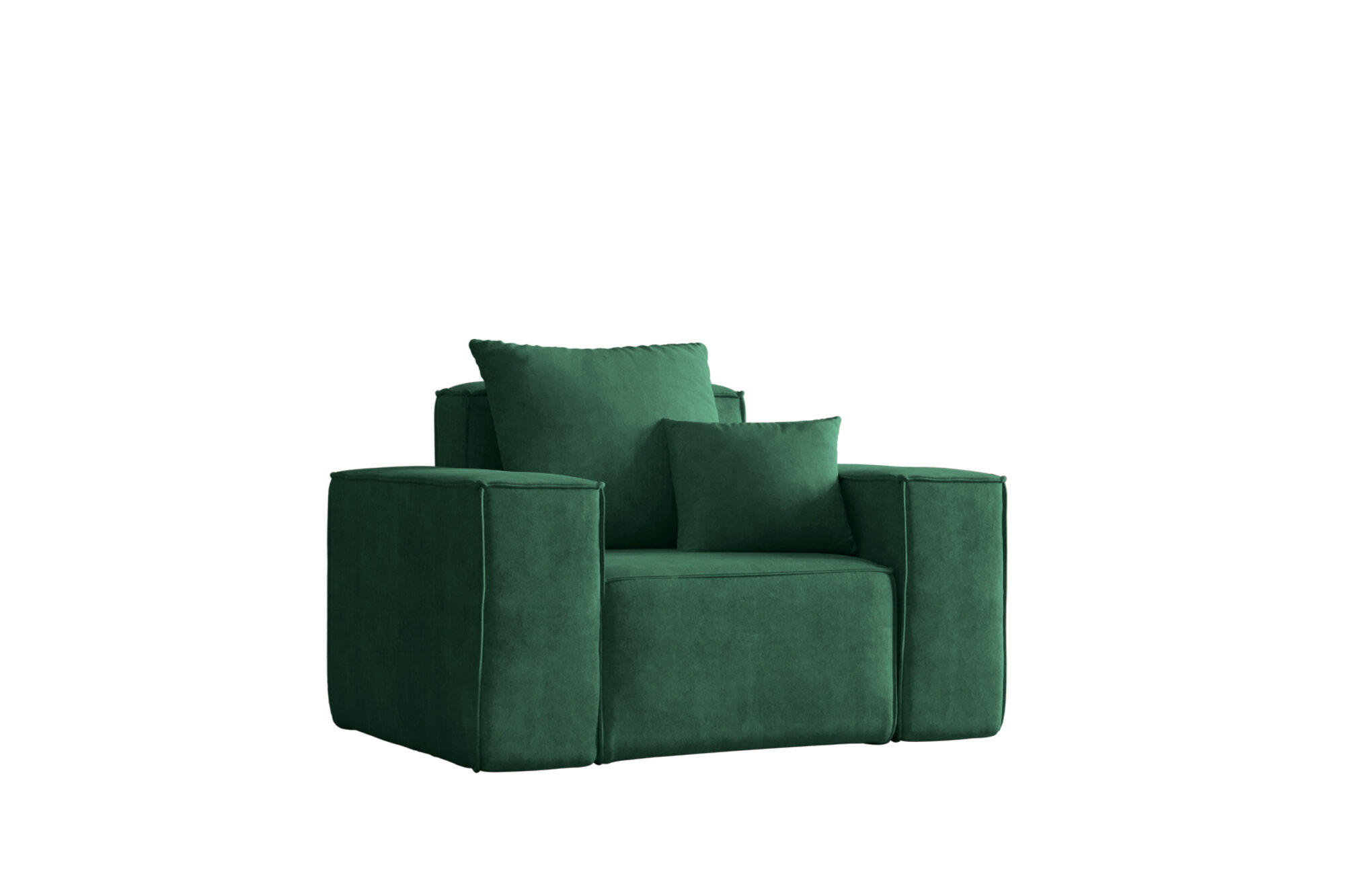 SESSEL ELLA Modern Stoff Noel Grün - Grün, Holz/Textil (90/78/117cm) - Kaiser Möbel