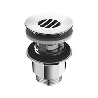 ABLAUFVENTIL HYGIENA G1 1/4B für Waschtisch mit Überlauf - Chromfarben, Metall (6.5/6.5/9cm) - Delabie