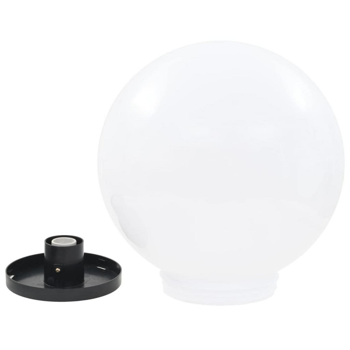 LED-GARTENLEUCHTEN 2Er Set Kugelförmig 40 Cm Pmma - Weiß, Kunststoff (40/40/40cm) - vidaXL