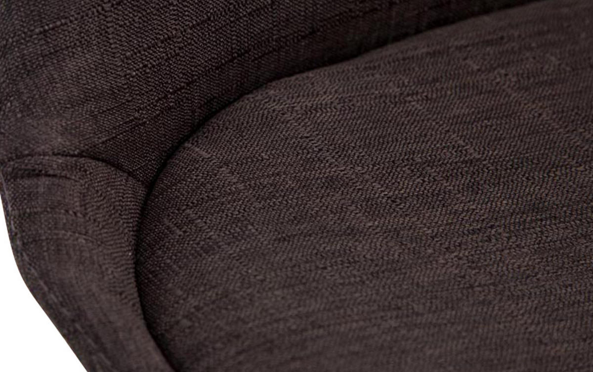 STUHL Stoff dunkelgrau - Dunkelgrau/Walnussfarben, Holz/Textil (48/84/55cm) - CLP