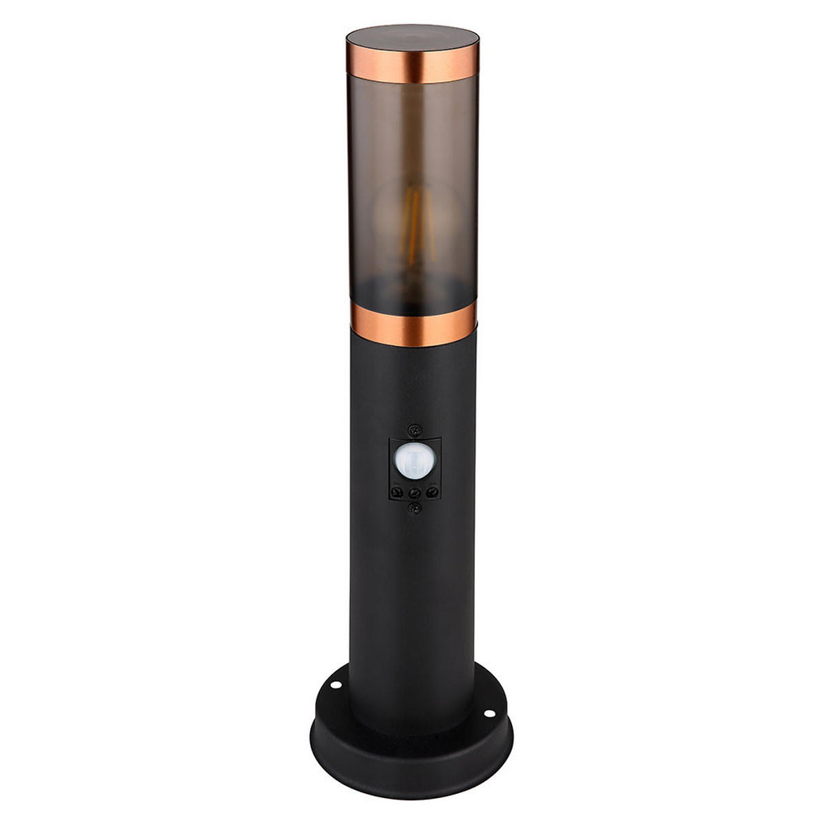 WEGELEUCHTE Edelstahl Schwarz 3er Set - Schwarz, Metall (7.6/7.6/45cm) - Globo Lighting