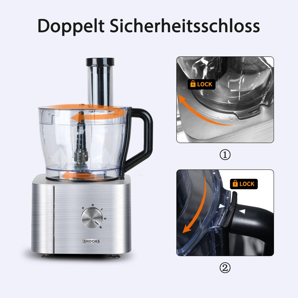 KÜCHENMASCHINE Schwarz mit Knetfunktion, Mixfunktion, Teigfunktion - Silberfarben, Metall (40.72/27.2/40.72cm) - Korfee