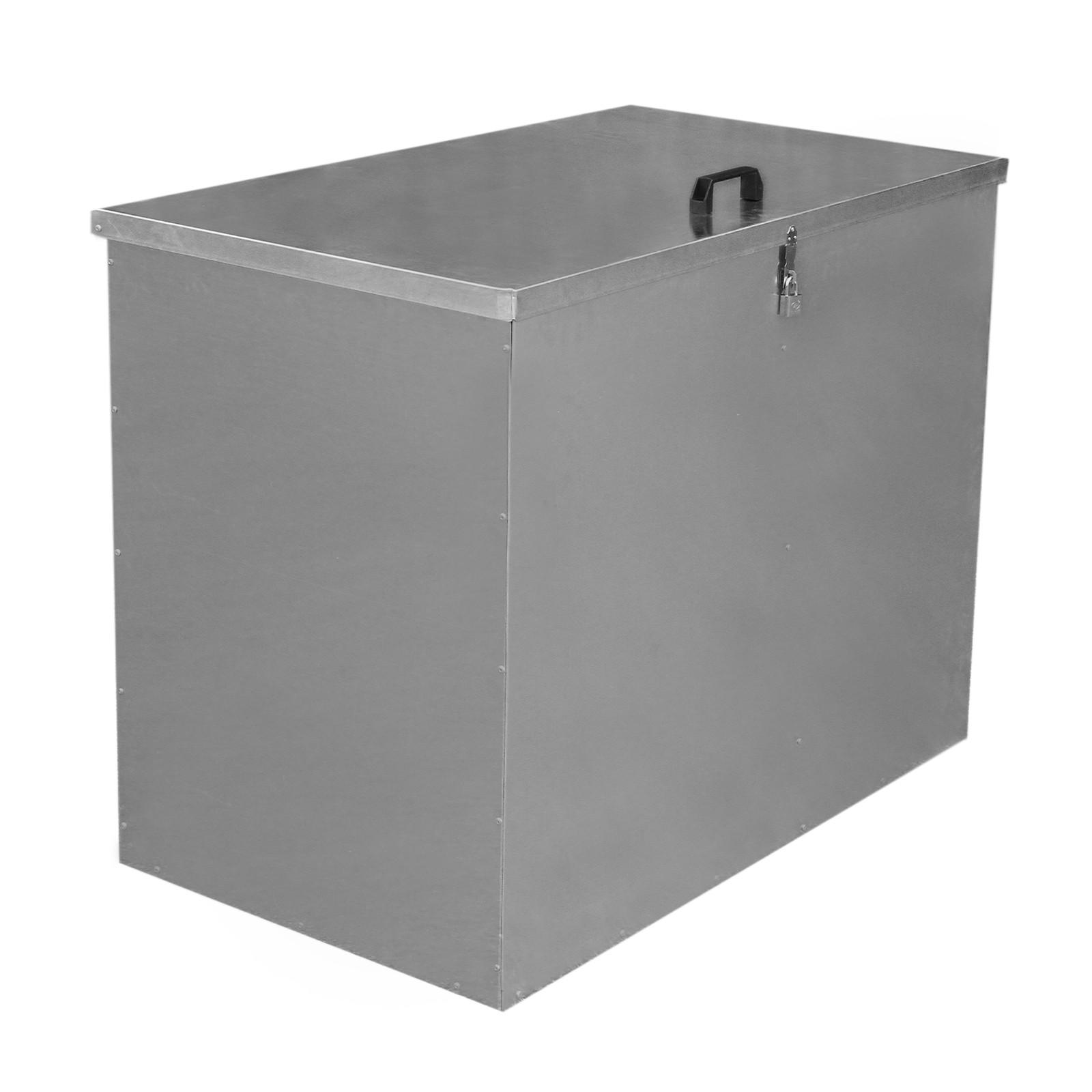FUTTERBEHÄLTER verzinkt- 2 Fächer - Alufarben, Metall (112/1/67cm) - Monstershop