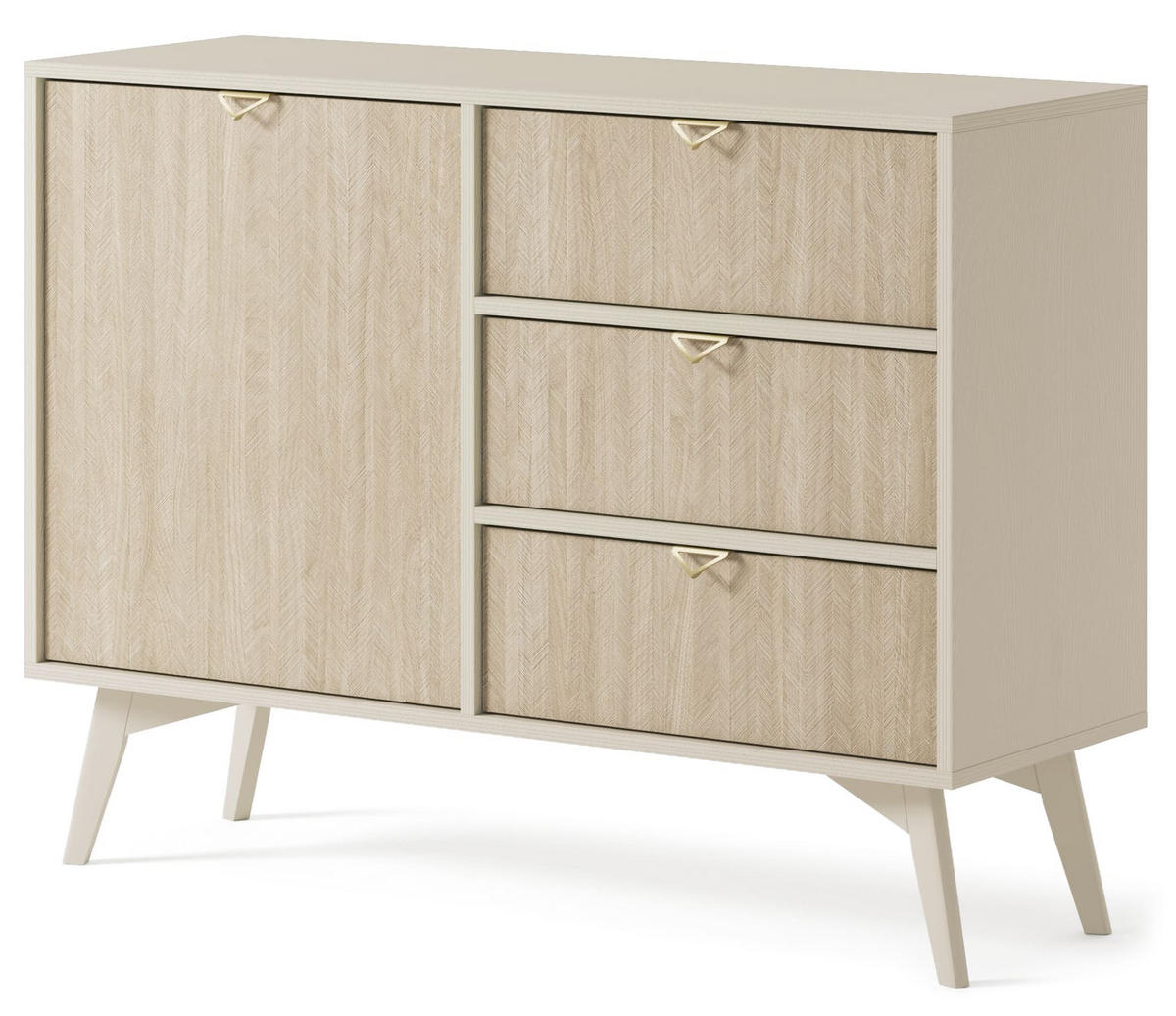 KOMMODE - Abeto Beige SD106 - Eichefarben/Beige, Holz (106/80/38cm) - Möblo