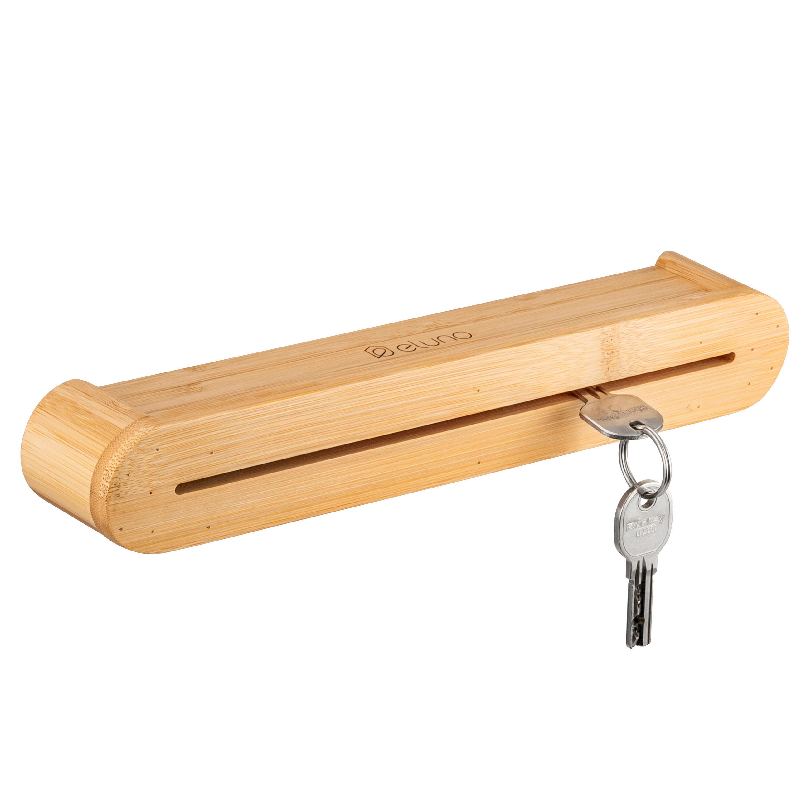 SCHLÜSSELBRETT, Bambus - Braun, Holz (29.5/5/5cm) - eluno