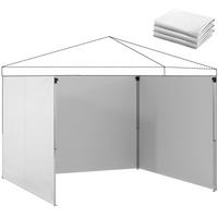 PAVILLON-SEITENWAND, Oxford-Gewebe weiß, Reißverschluss - Weiß, Kunststoff (25/13.5/32cm) - Vallsero