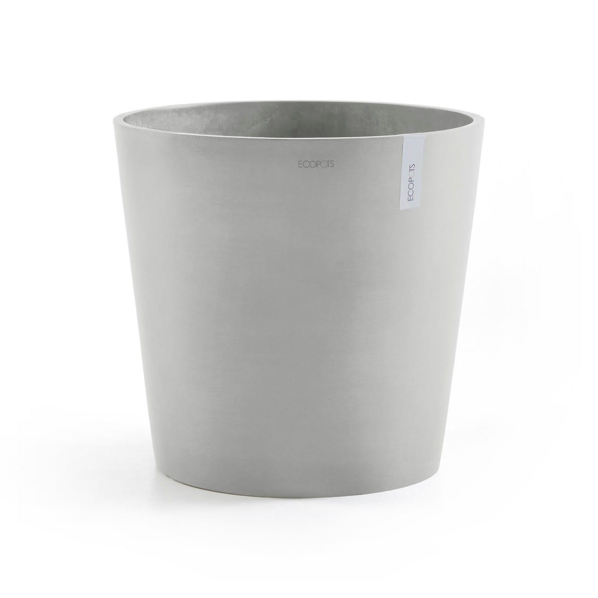 BLUMENTOPF mit Wasserreservoir Amsterdam 50/44,3 cm Hellgrau - Hellgrau, Kunststoff (50/44.3cm) - Ecopots