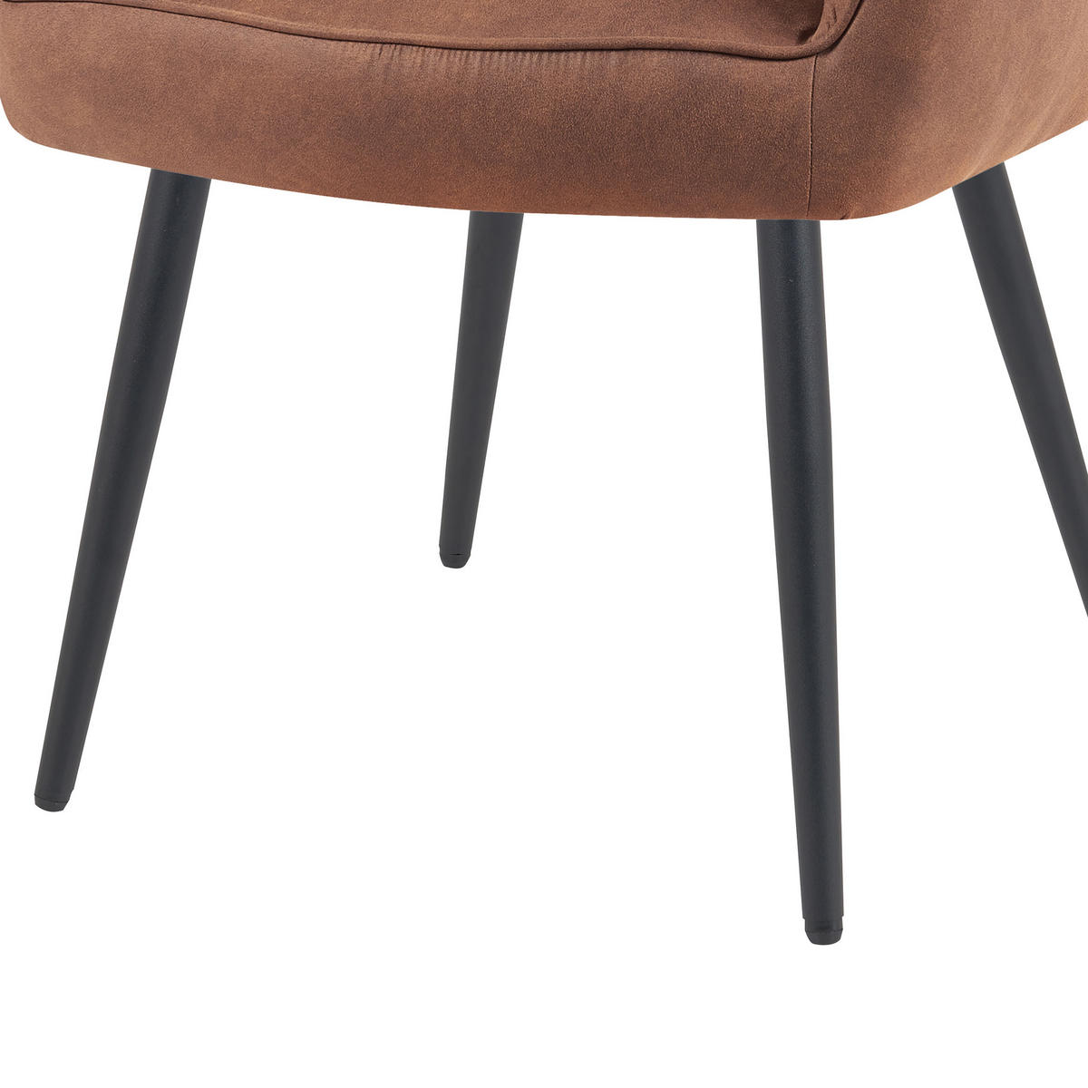 ESSZIMMERSTUHL Mika-Pia - Schwarz/Braun, Textil/Metall (60/87/65cm) - DUBI Möbel