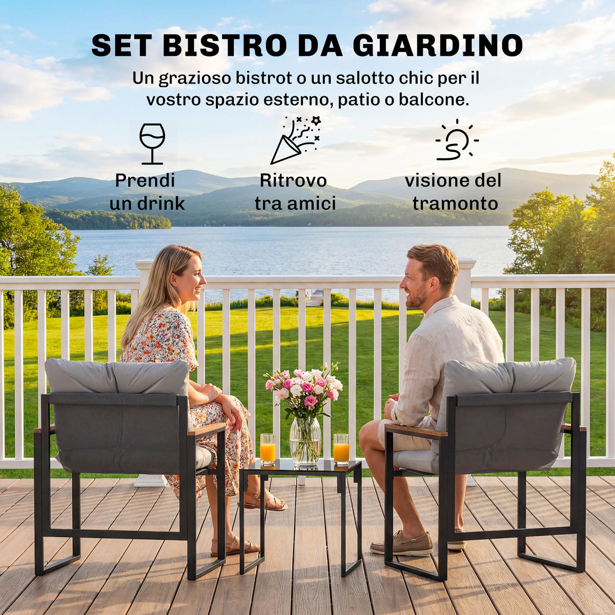 GARTEN-BEISTELLTISCHSET Grau 3 Stück - Grau, Metall (64/62/68cm) - GiPP