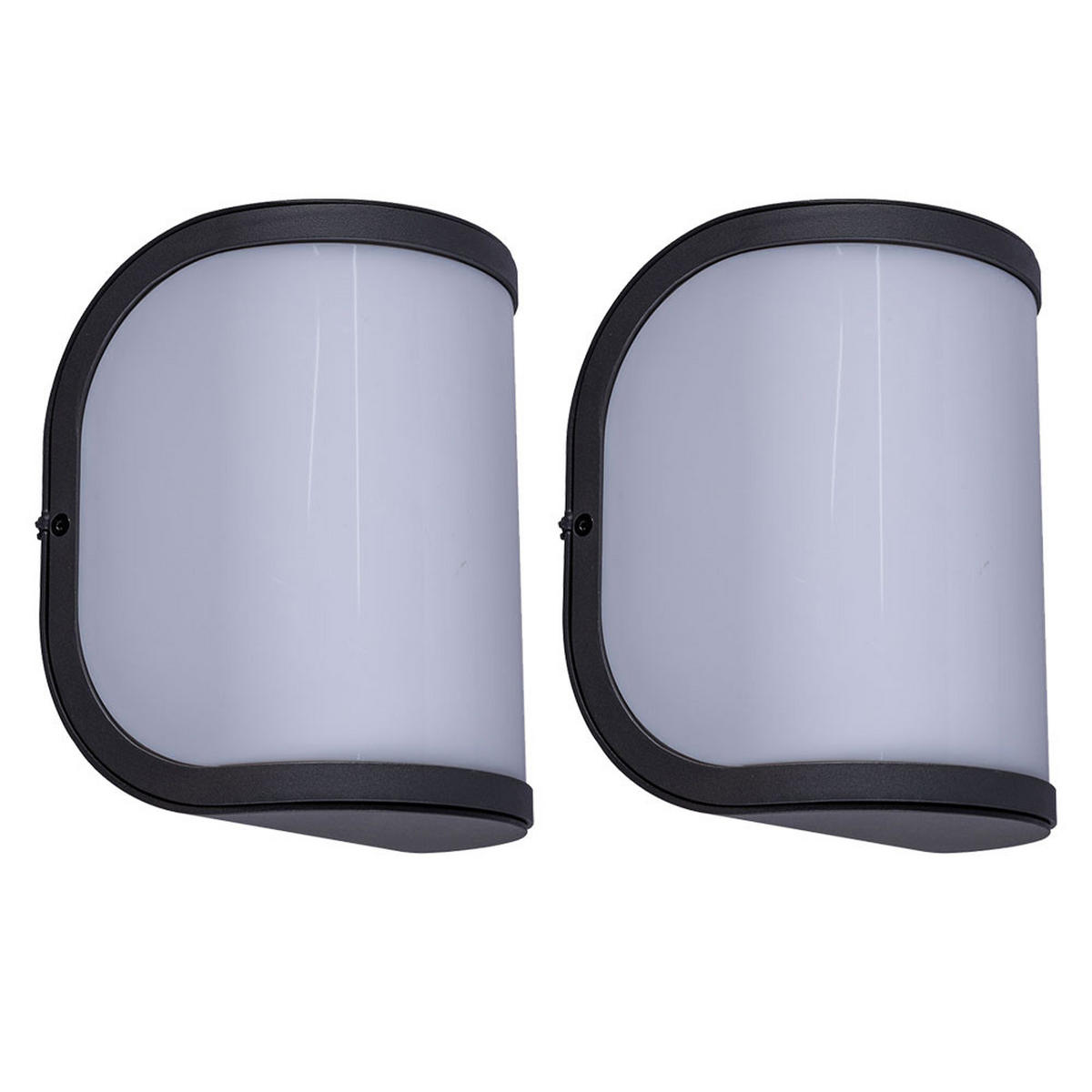 AUSSEN-WANDLEUCHTE Aluminium Anthrazit Opal 2er Set - Anthrazit, Metall (14/20/14.7cm) - Globo Lighting