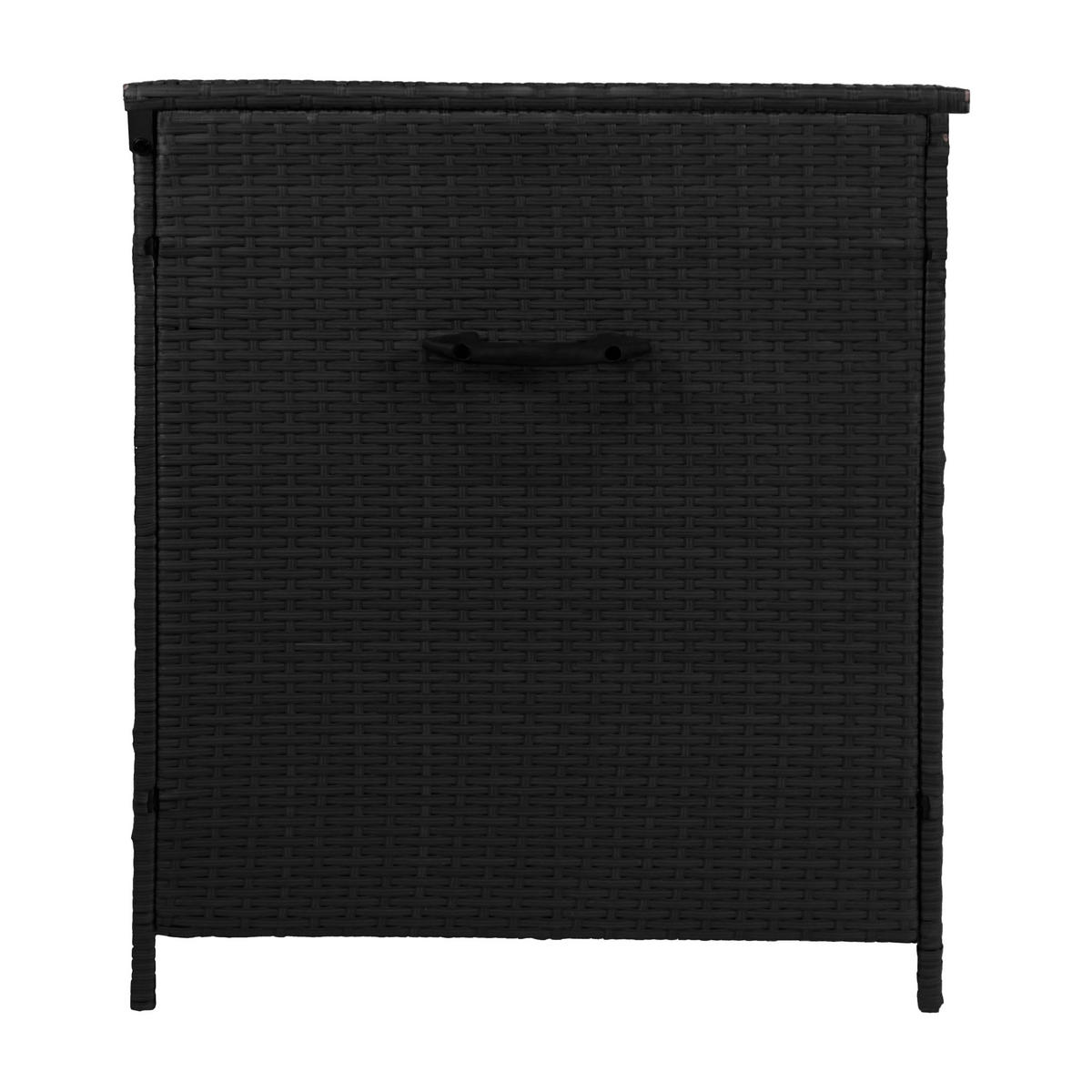 KISSENBOX Rattan - Schwarz - Schwarz, Naturmaterialien (138/1/70cm) - Monstershop