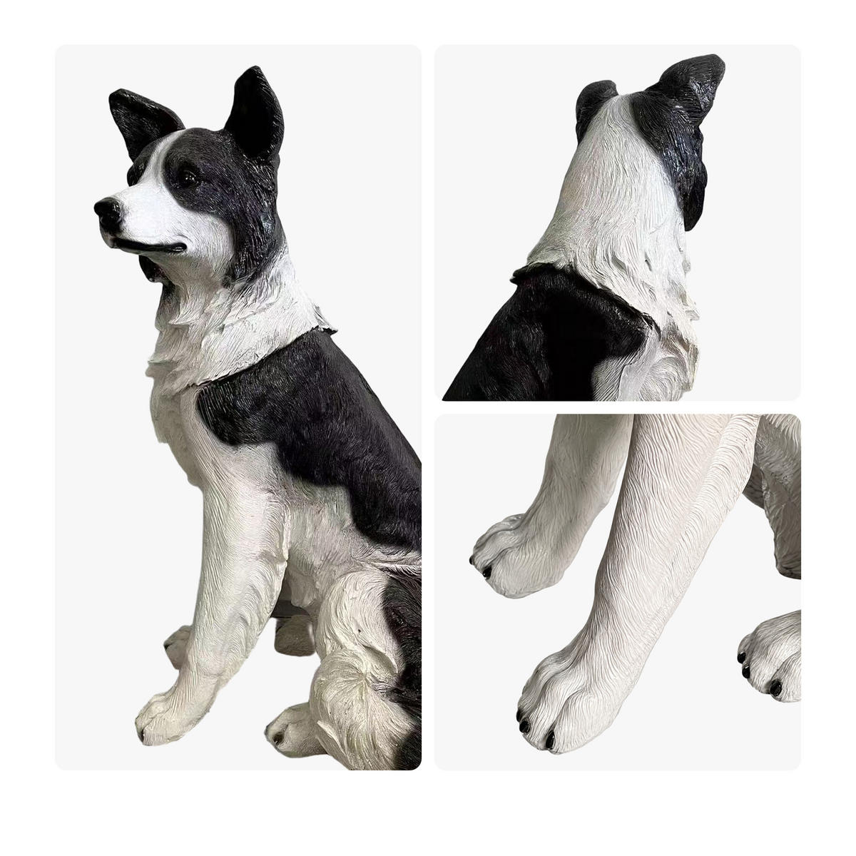 ZAHRADNÍ dekorace – pes XXL - různobarevná, plast (34.5/68/43cm) - Relaxdays