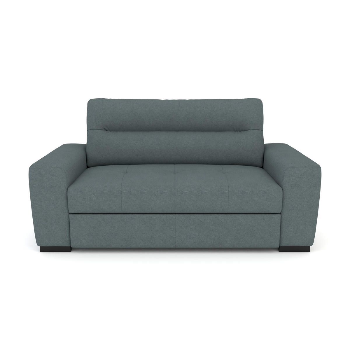 2-SITZER Carlisle Flachgewebe Grau 183/97/93 cm - Blaugrau, Kunststoff/Textil (183/93/97cm) - foamnova