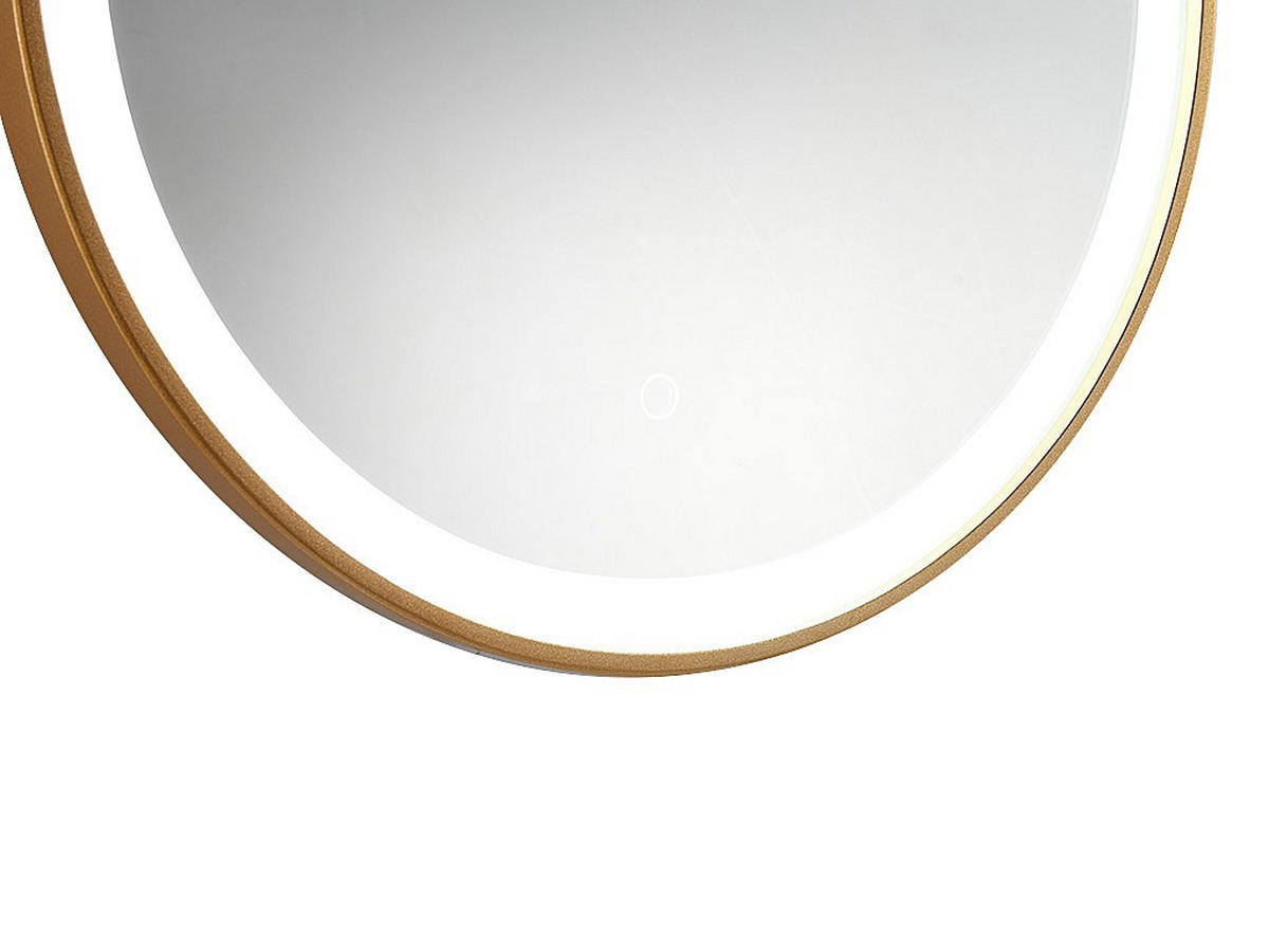 BADSPIEGEL - 60 cm x 3.5 cm - Glas - Goldfarben - NUMEA - Goldfarben, Glas (60/60/3.5cm) - Vente-Unique