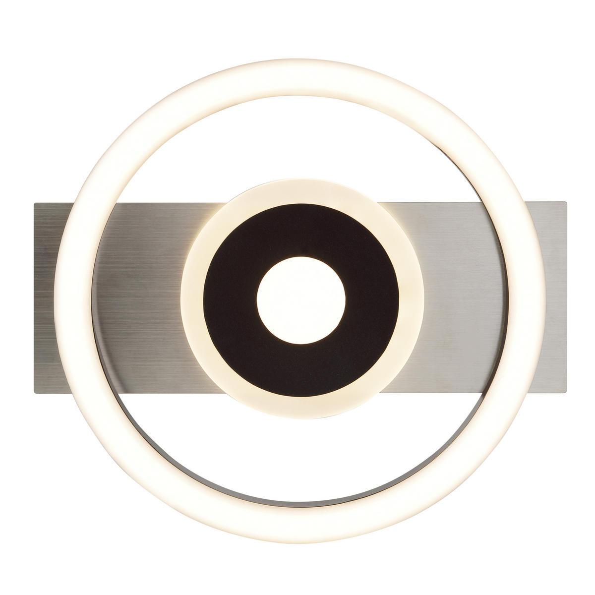 LED DECKENLEUCHTE Maureen Schwarz/Eisen 22/20/5 cm - Multicolor, Metall (22/20/5cm) - Brilliant