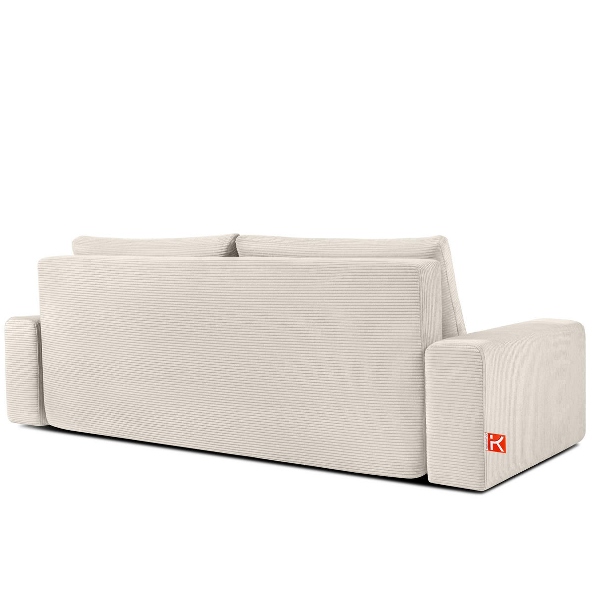 3-SITZER SCHLAFSOFA MOLLIS, Corduroy, Cremig - Creme, Holz/Holzwerkstoff (250/93/108cm) - KONSIMO®