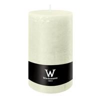 STUMPENKERZE Rustik Marble Style Elfenbein 190 x Ø 100 mm, 1 Stück - Beige, Paraffin (10/19cm) - Wiedemann Kerzen