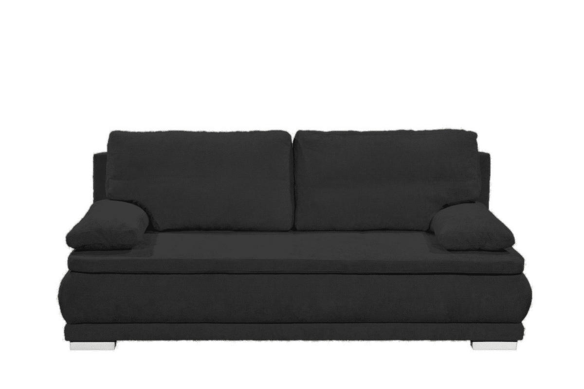 SCHLAFSOFA 2-Sitzer mit Bettkasten und Schlaffunktion - Schwarz Hochglanz/Schlammfarben, Holzwerkstoff/Kunststoff (211/92/108cm) - ed exciting design