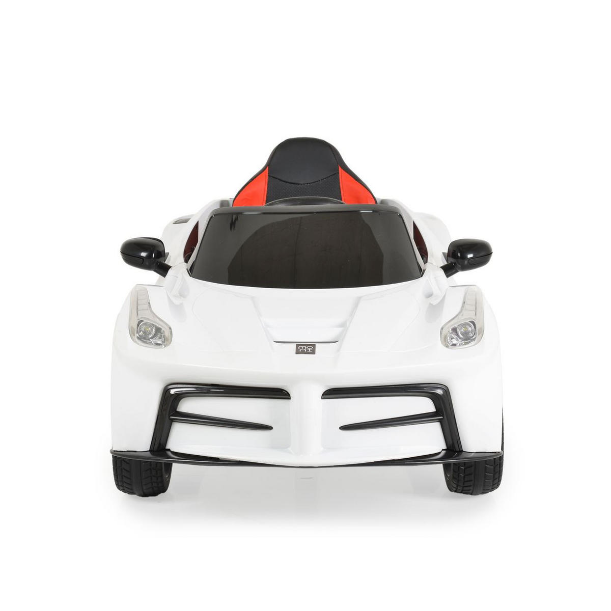 ELEKTROAUTO Liberty weiß Fernbedienung EVA-Reifen Rücklichter Gurt MP3 - Weiß, Kunststoff (125/65/60cm) - Moni