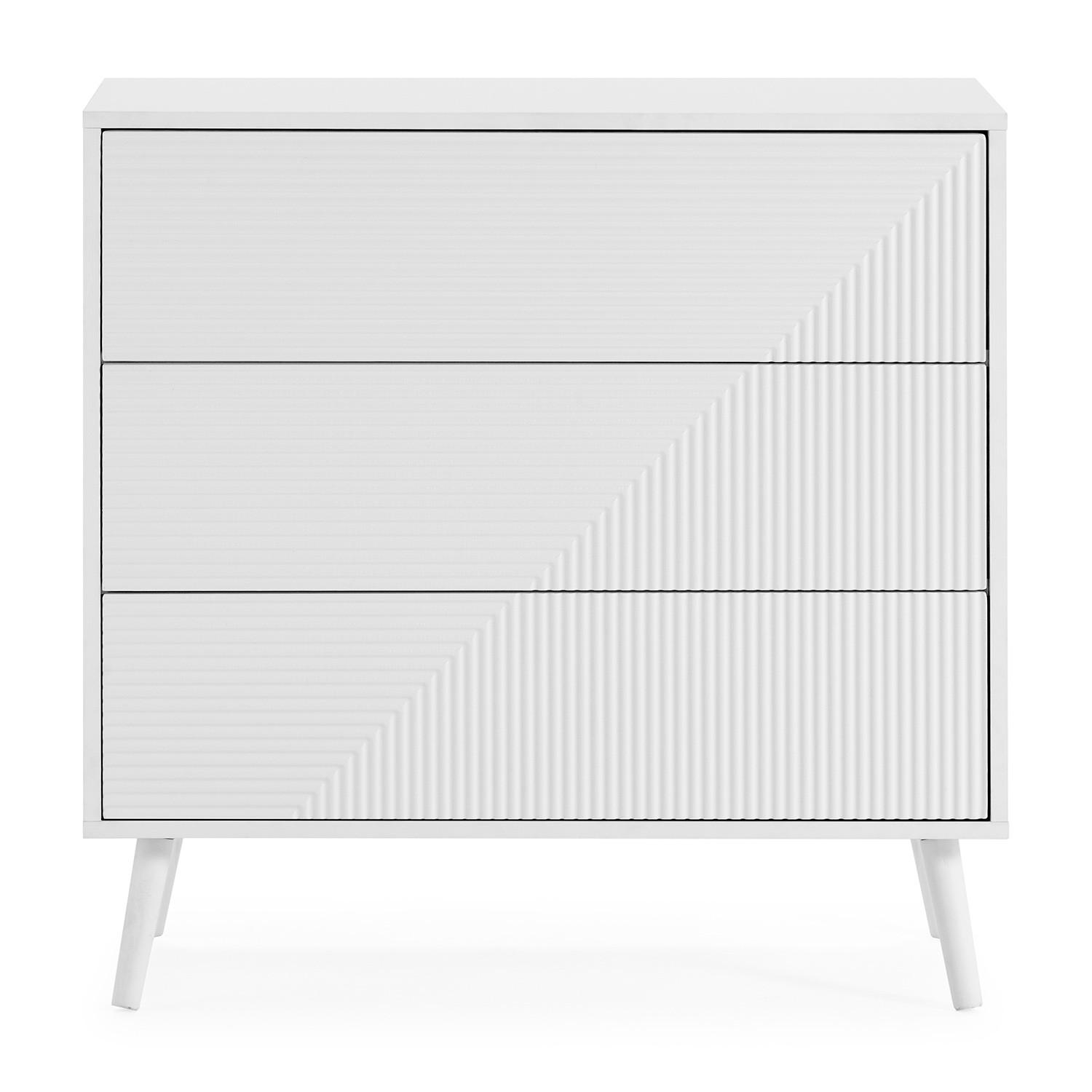KOMMODE 80/80/40 Telmo Weiß - Weiß, Holzwerkstoff (80/80/40cm) - VS Venta-stock