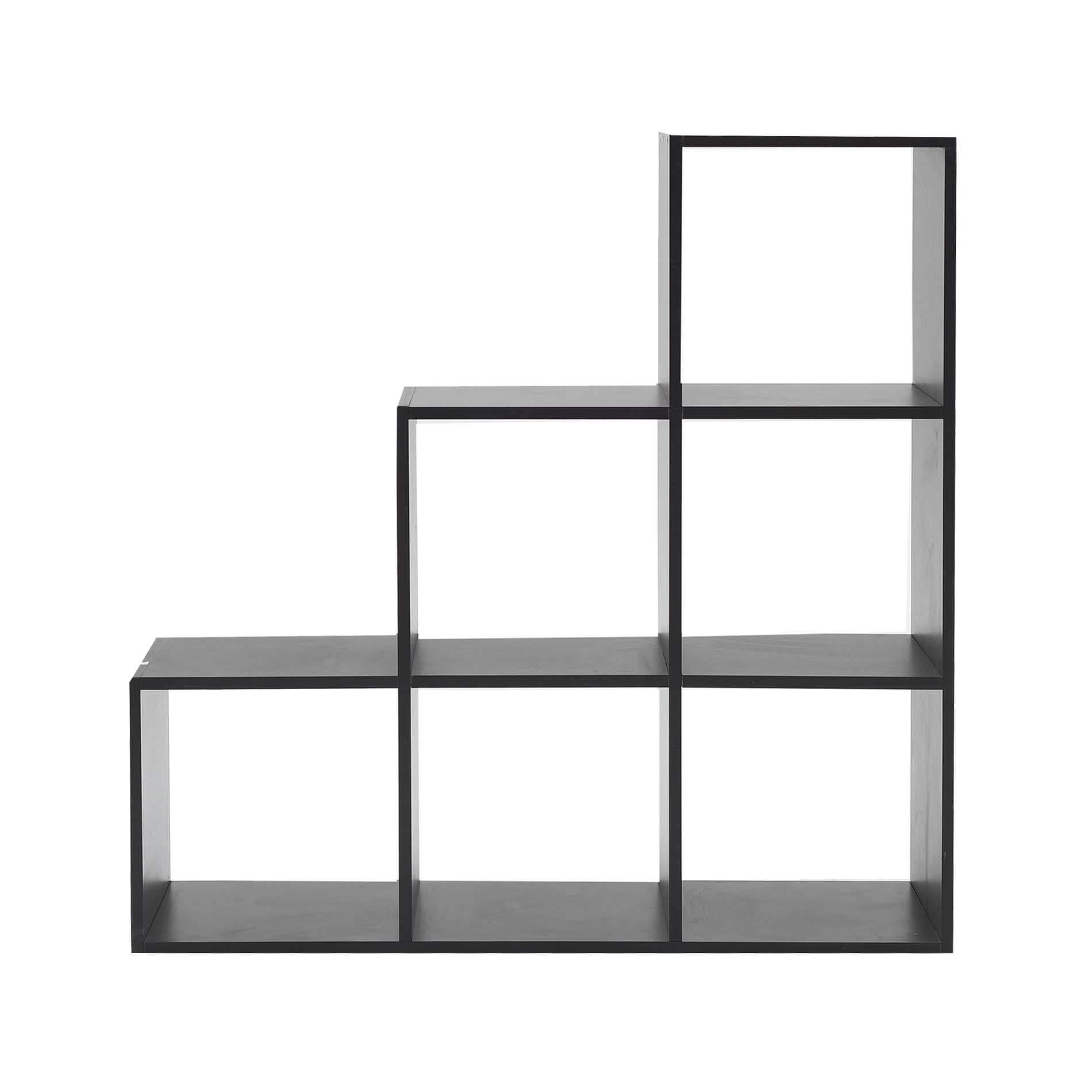 Mobili Rebecca Bücherregal Schwarz 29x98x98 cm